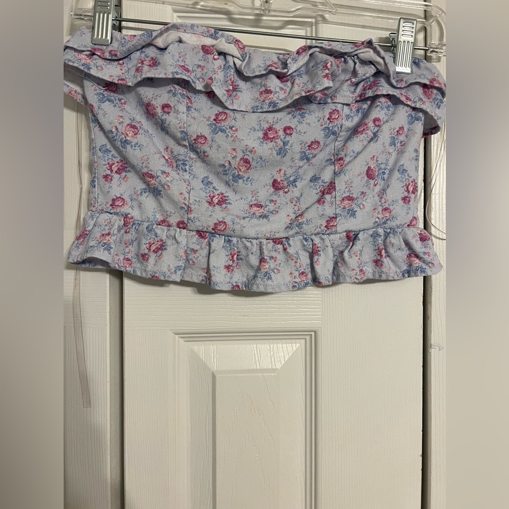 Alter’d State Blue Floral Tube Top